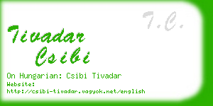 tivadar csibi business card